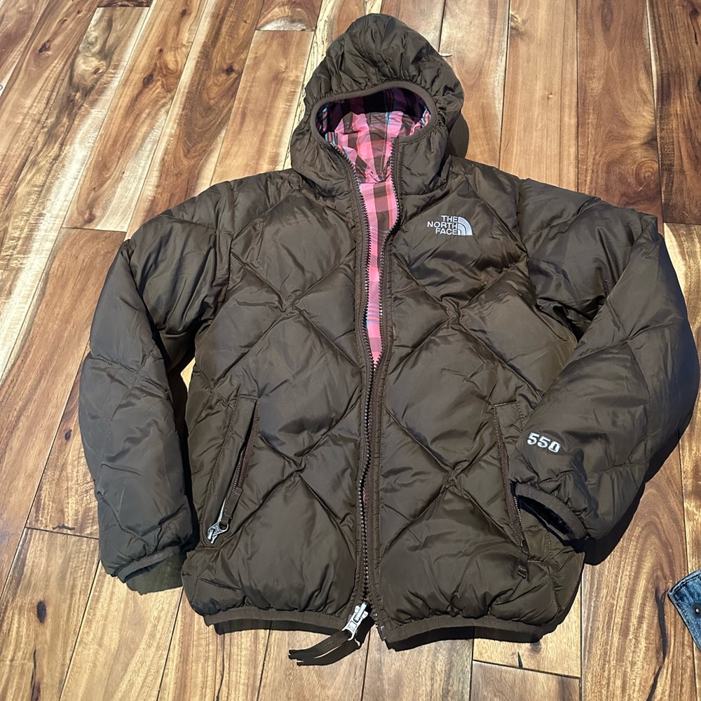 Kids northface jacket reversible size 6x